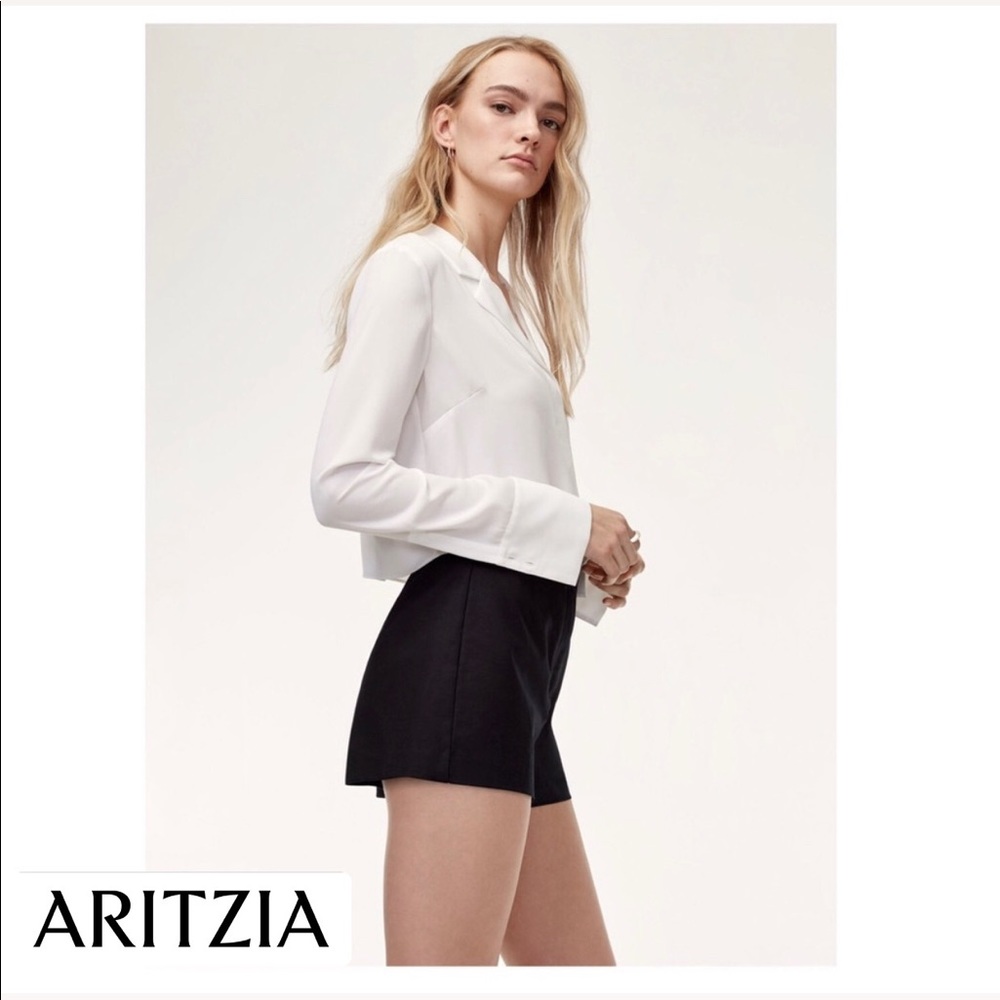 WILFRED - High Waisted Trouser Shorts Black, 4